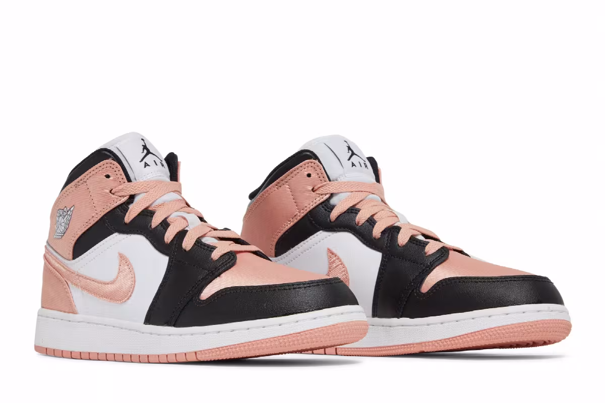 Air Jordan 1 Mid GS White Light Madder Root, view 9