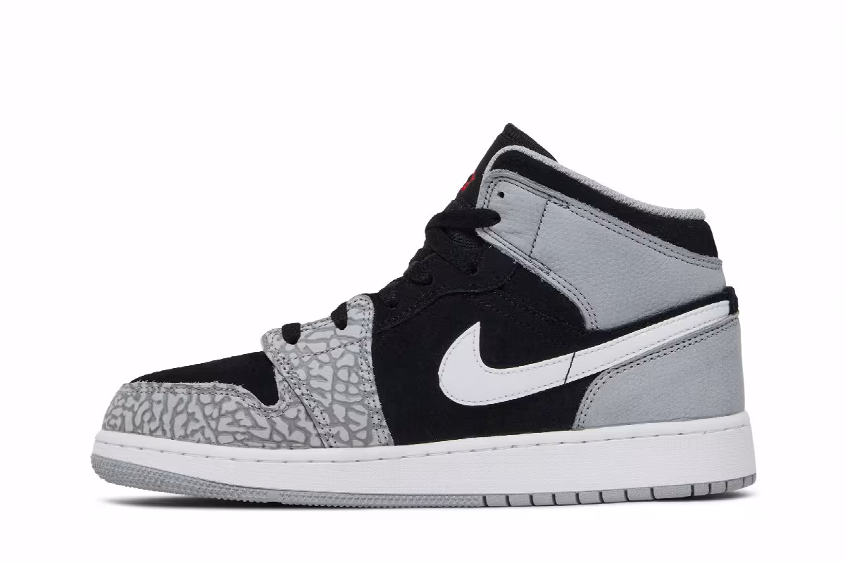 Air Jordan 1 Mid SE GS Elephant Toe, view 4