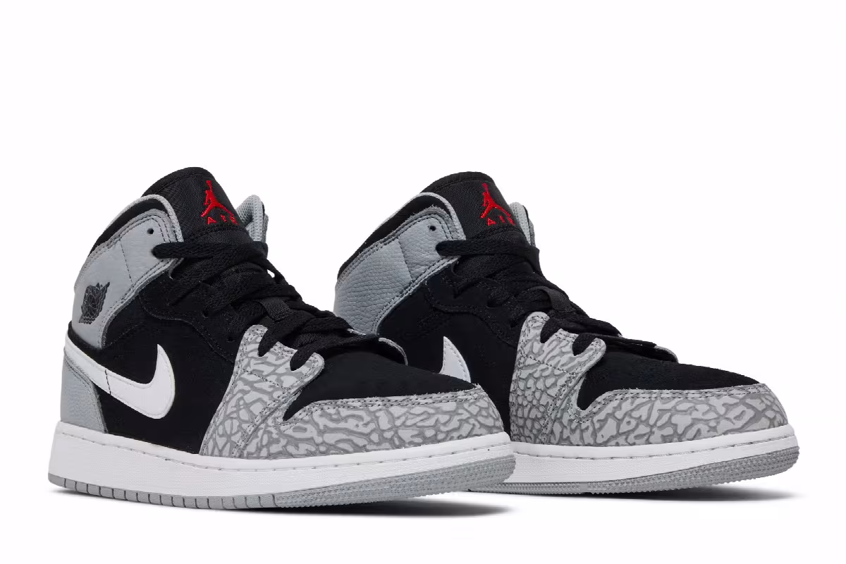 Air Jordan 1 Mid SE GS Elephant Toe, view 9