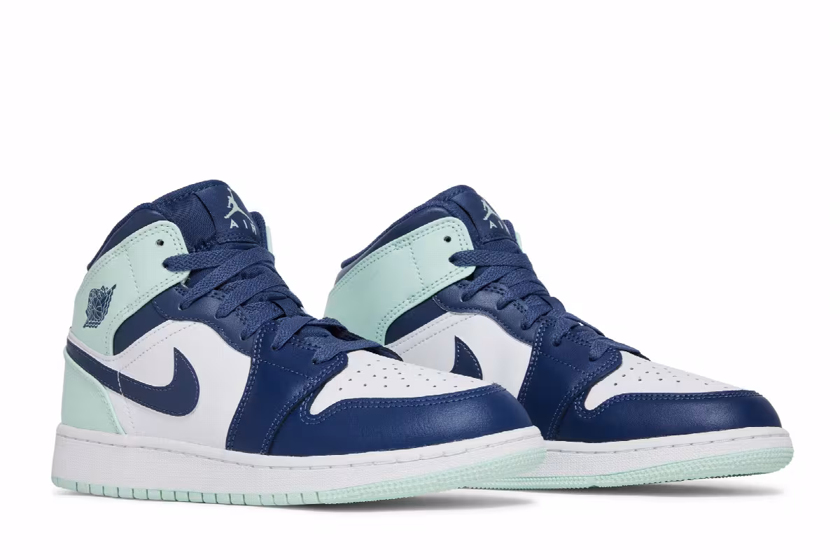 Air Jordan 1 Mid GS Blue Mint, view 9