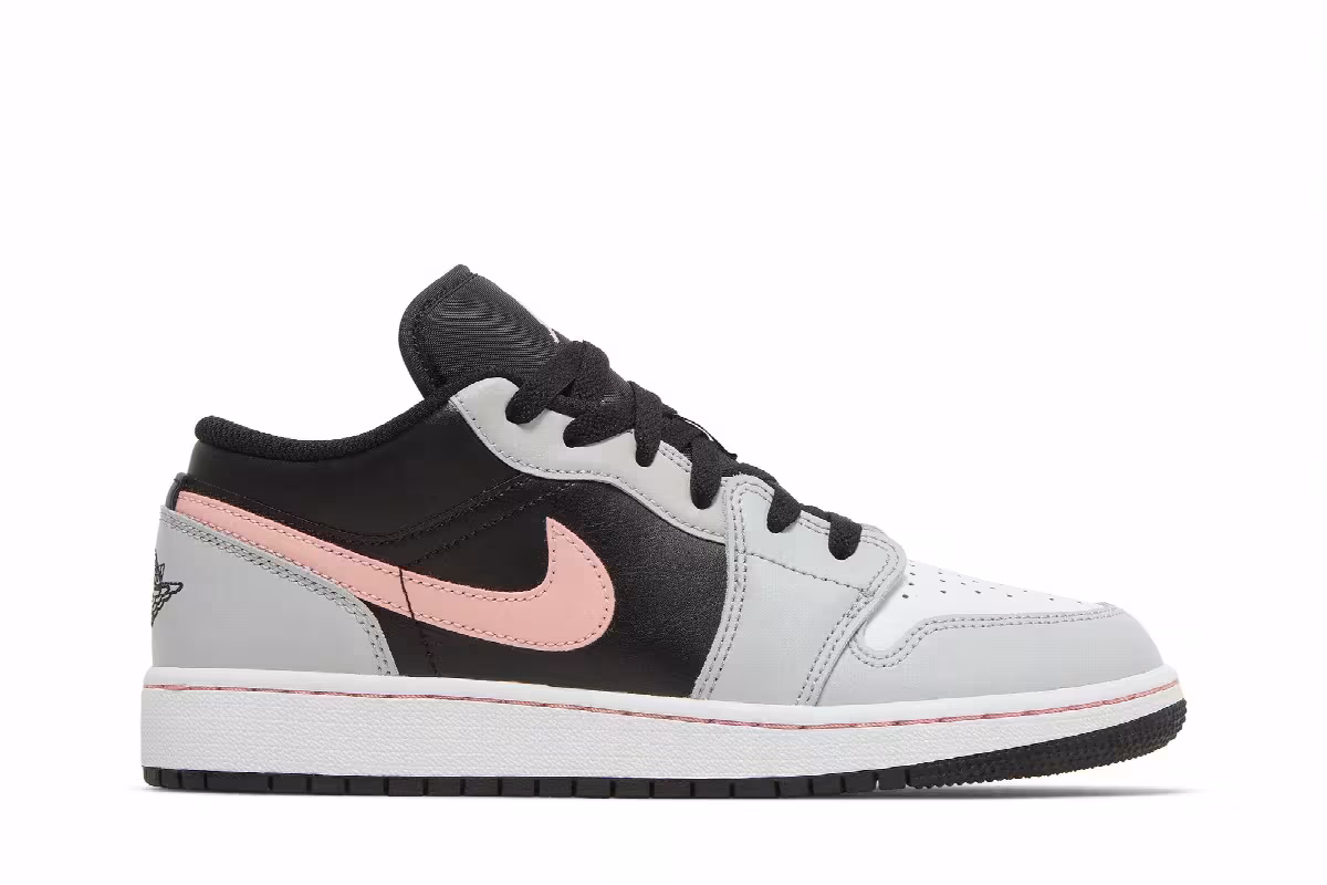 Air Jordan 1 Low GS Grey Fog Bleached Coral, view 2