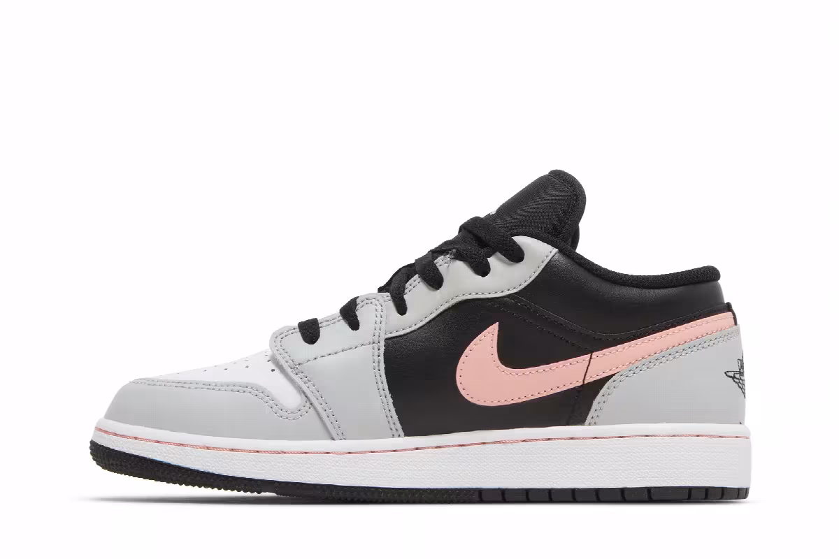 Air Jordan 1 Low GS Grey Fog Bleached Coral, view 4