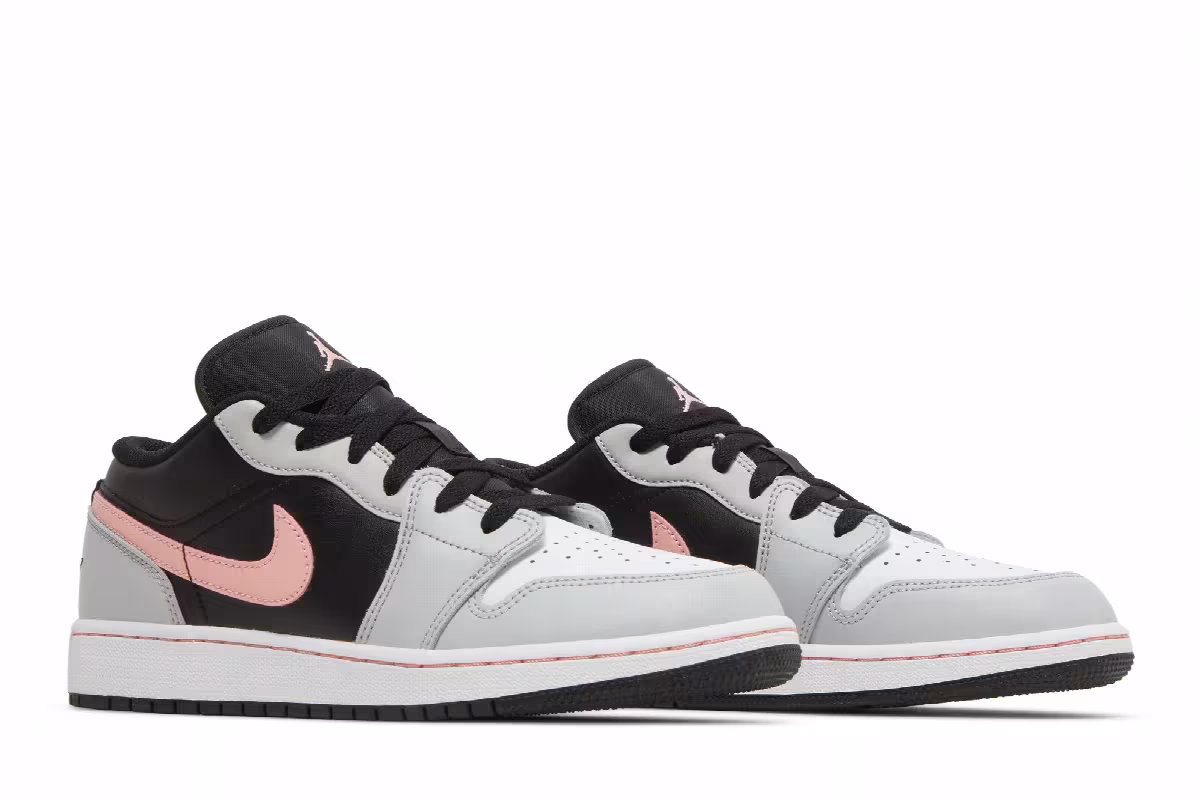 Air Jordan 1 Low GS Grey Fog Bleached Coral, view 9