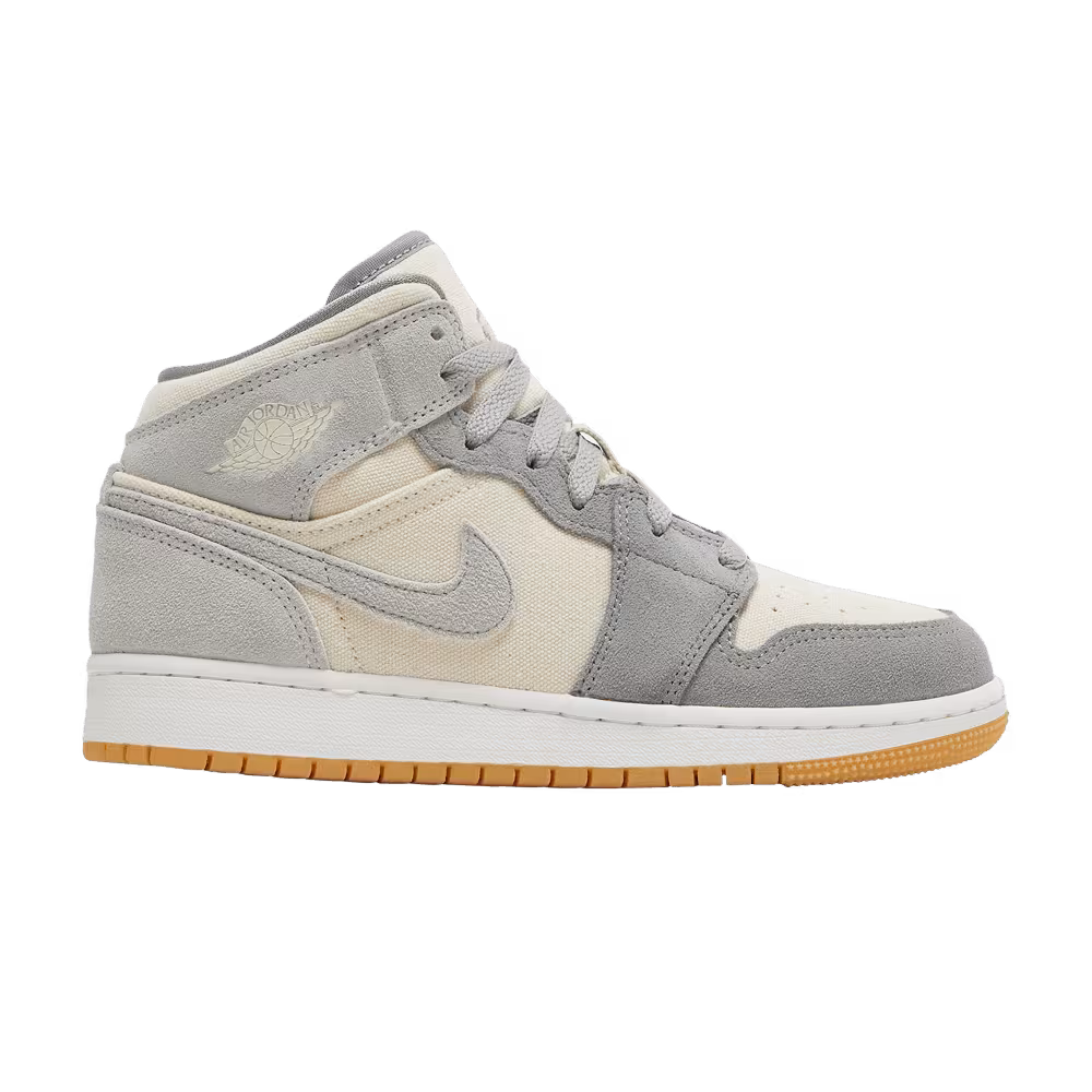 Air Jordan 1 Mid SE GS Coconut Milk Particle Grey