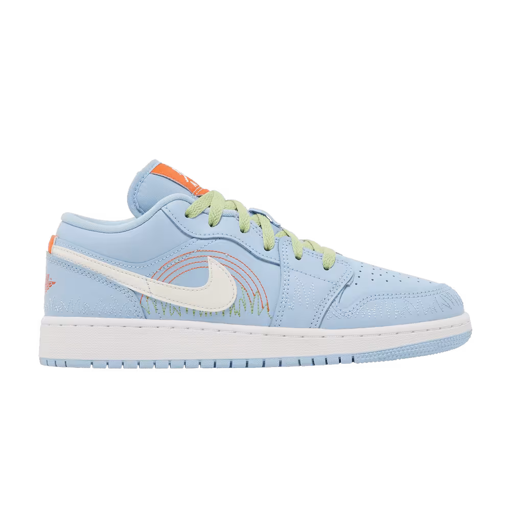 Air Jordan 1 Low SE GS Blue Stitch