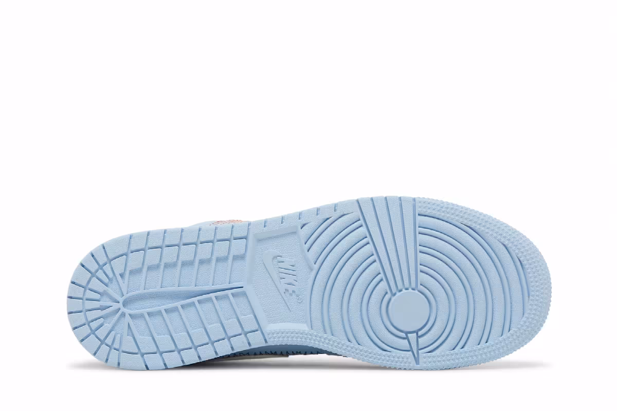 Air Jordan 1 Low SE GS Blue Stitch, view 5
