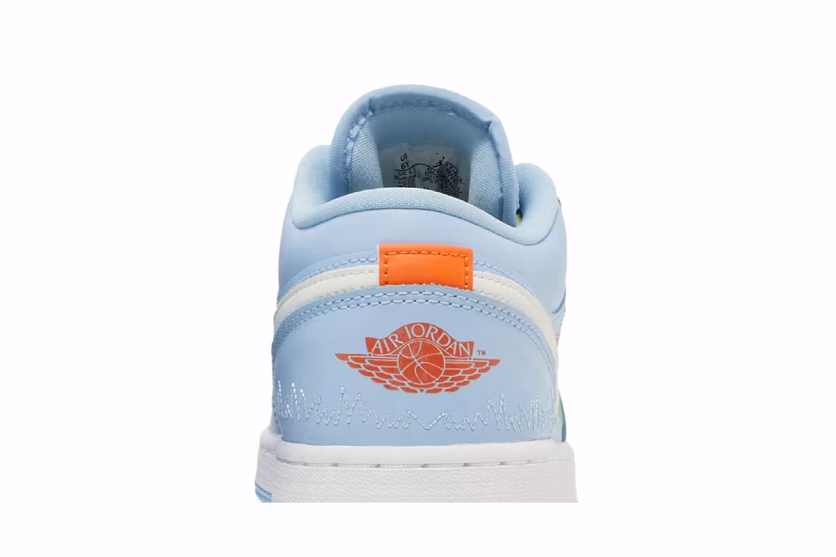 Air Jordan 1 Low SE GS Blue Stitch, view 8
