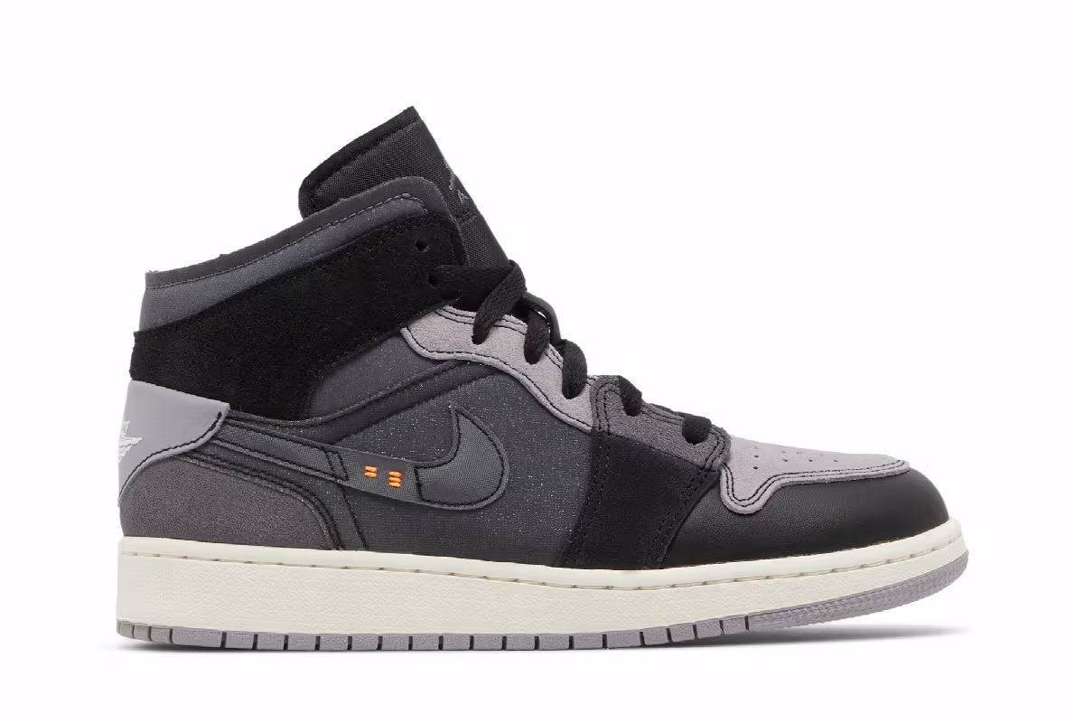Air Jordan 1 Mid SE Craft GS Inside Out - Black, view 2