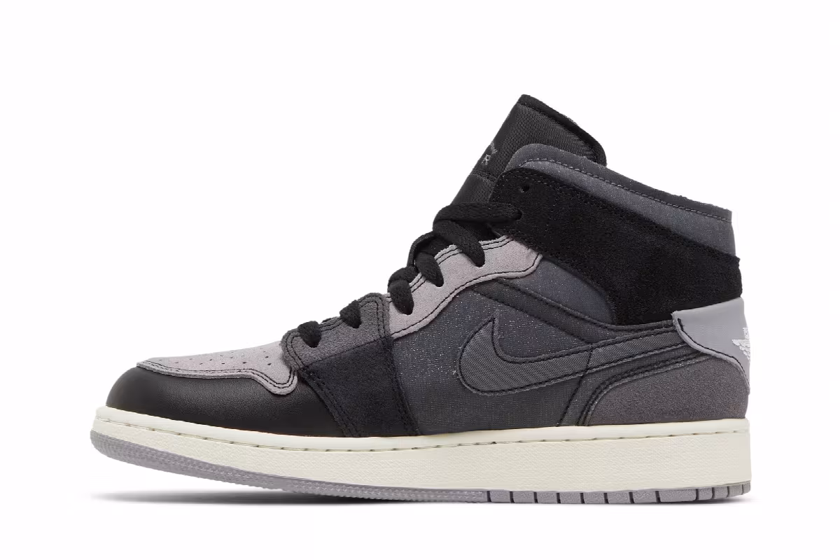 Air Jordan 1 Mid SE Craft GS Inside Out - Black, view 4