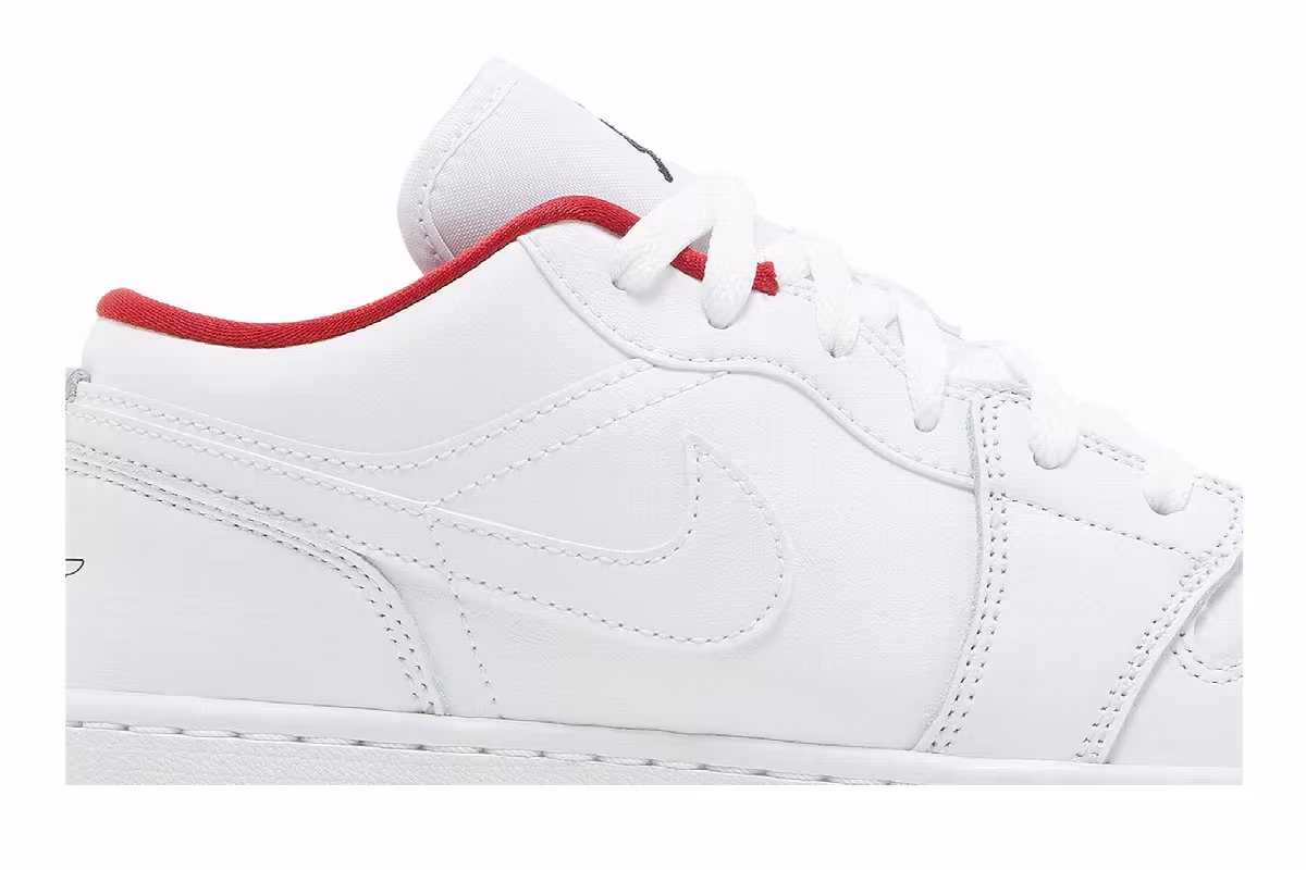 Air Jordan 1 Low GS White Gym Red, view 3