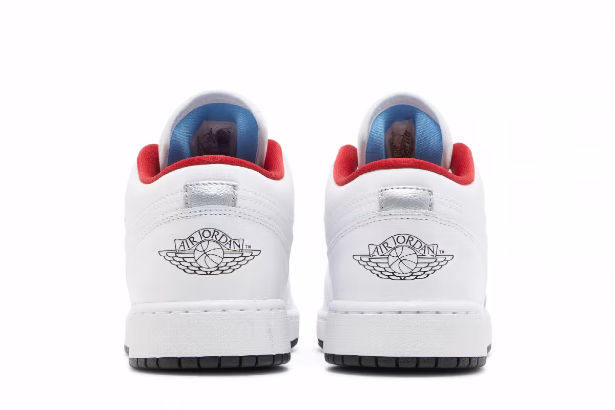 Air Jordan 1 Low GS White Gym Red, view 7