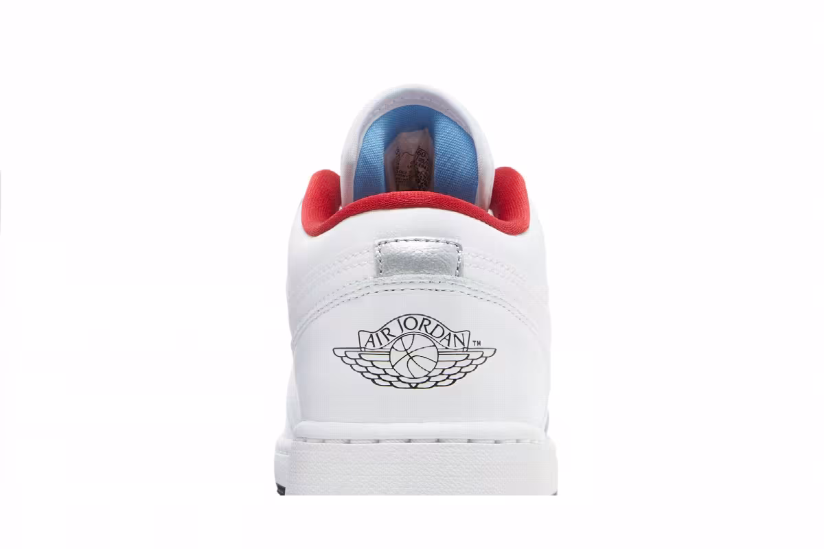 Air Jordan 1 Low GS White Gym Red, view 8