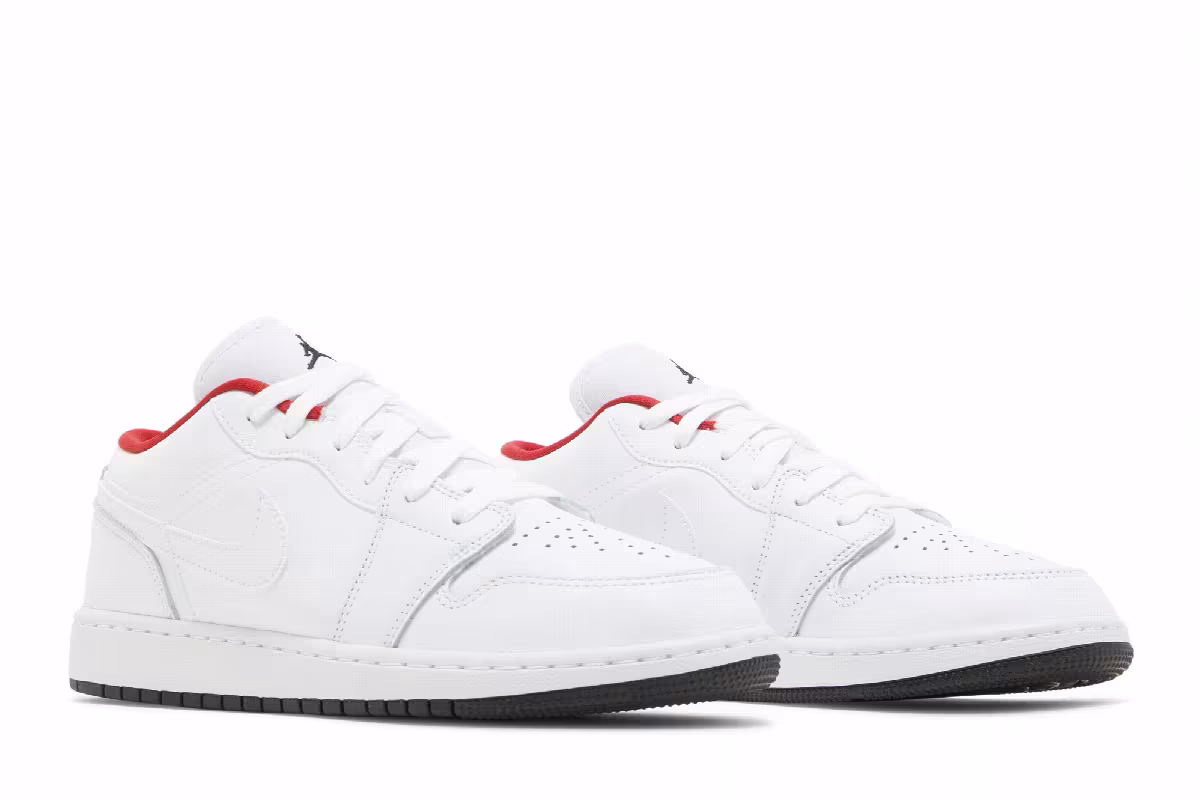 Air Jordan 1 Low GS White Gym Red, view 9