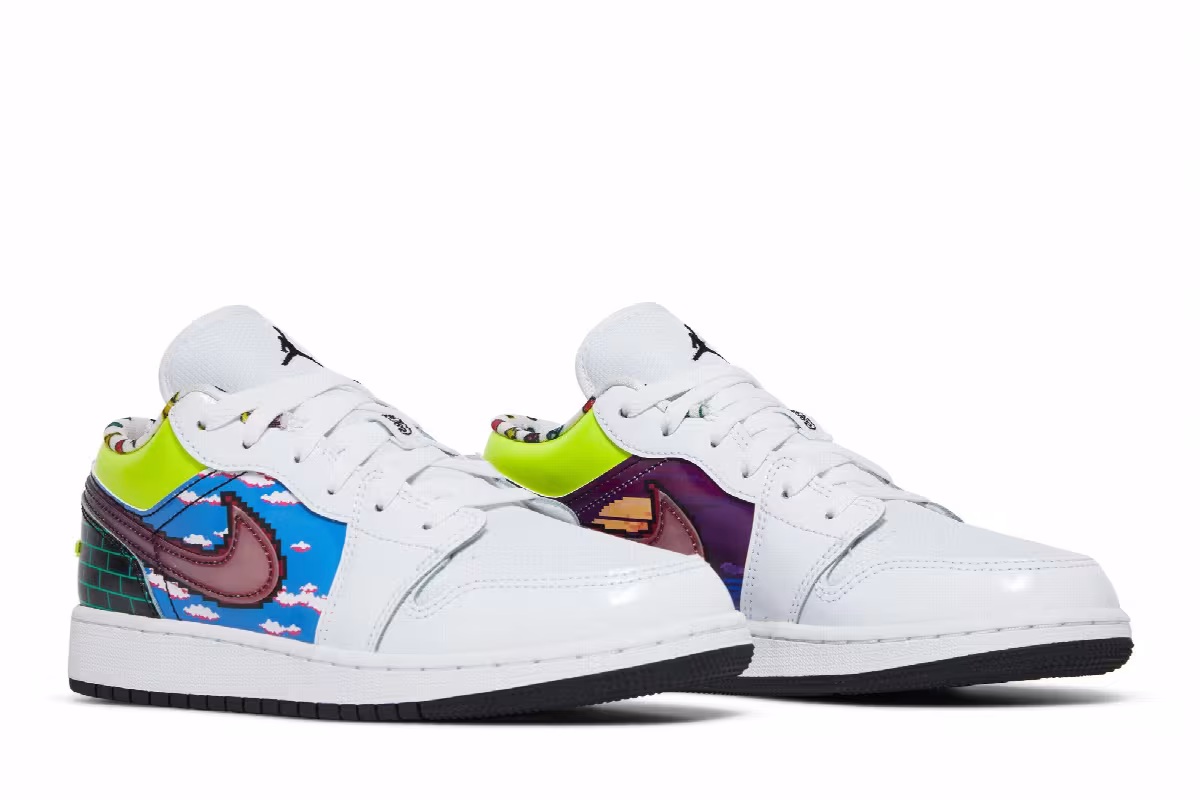 Air Jordan 1 Low GS Old School Gaming, view 9