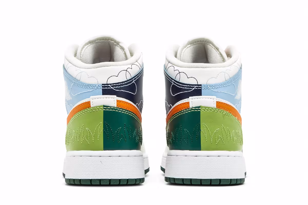 Air Jordan 1 Mid SE GS Stitch, view 7