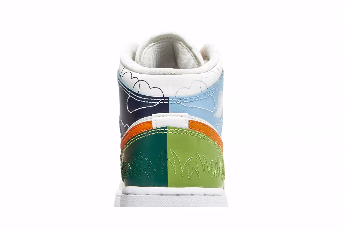Air Jordan 1 Mid SE GS Stitch, view 8