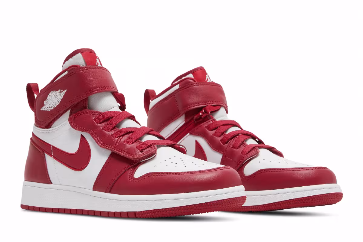 Air Jordan 1 High FlyEase GS Cardinal Red, view 9