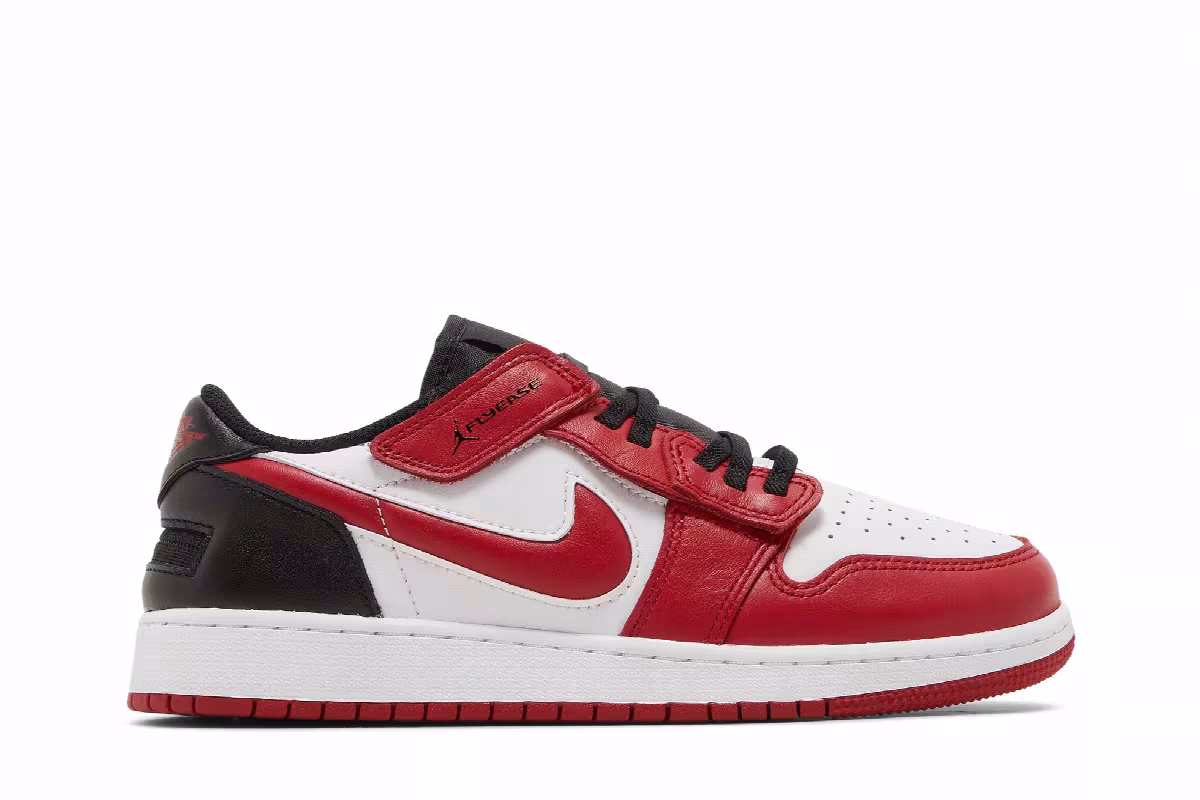Air Jordan 1 Low FlyEase GS White Gym Red, view 2