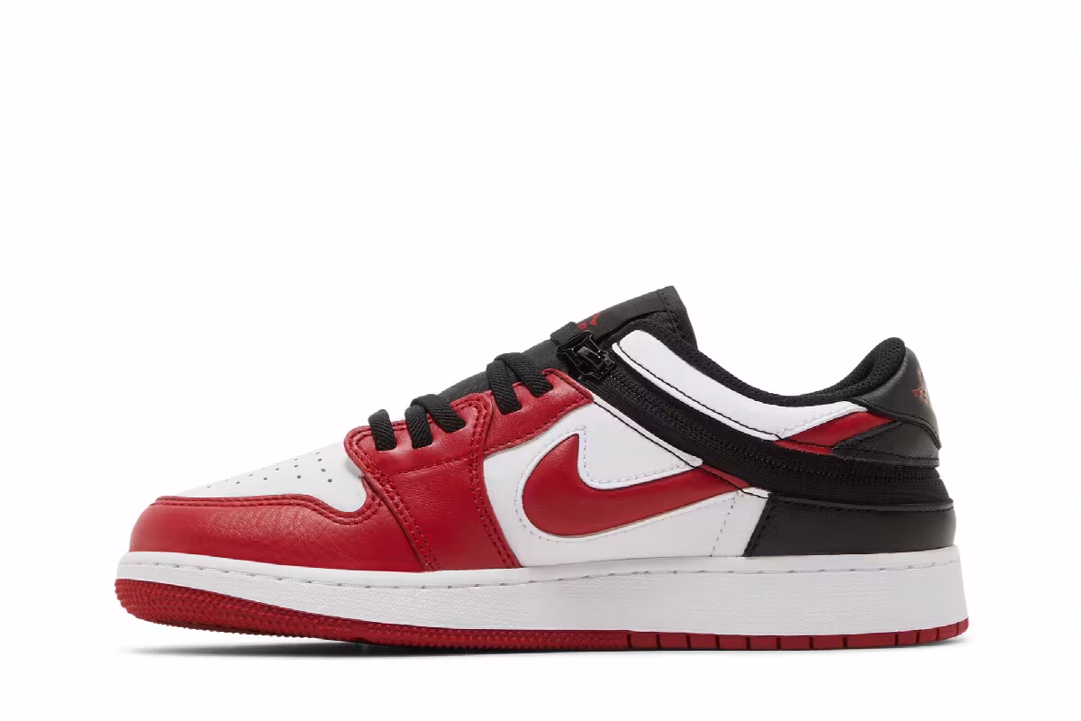 Air Jordan 1 Low FlyEase GS White Gym Red, view 4