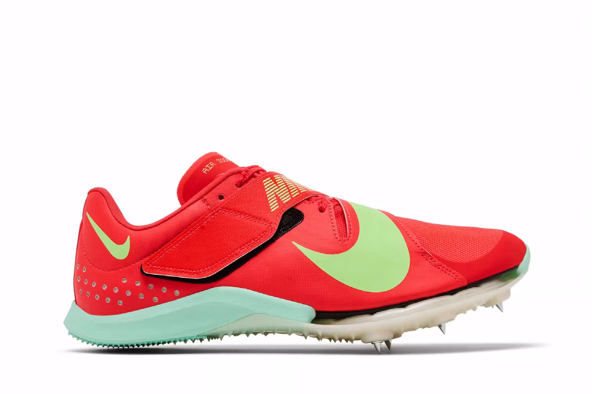 Nike Zoom Long Jump Elite Bright Crimson Lime Blast, view 2