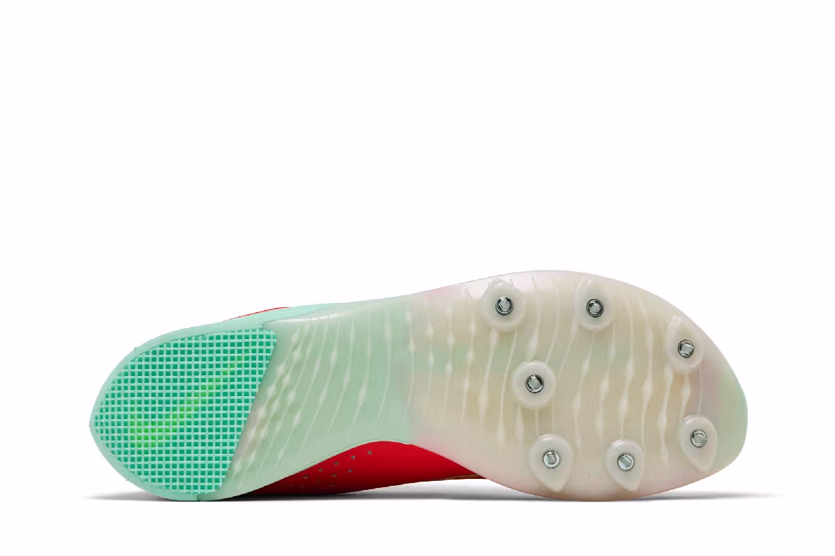 Nike Zoom Long Jump Elite Bright Crimson Lime Blast, view 5