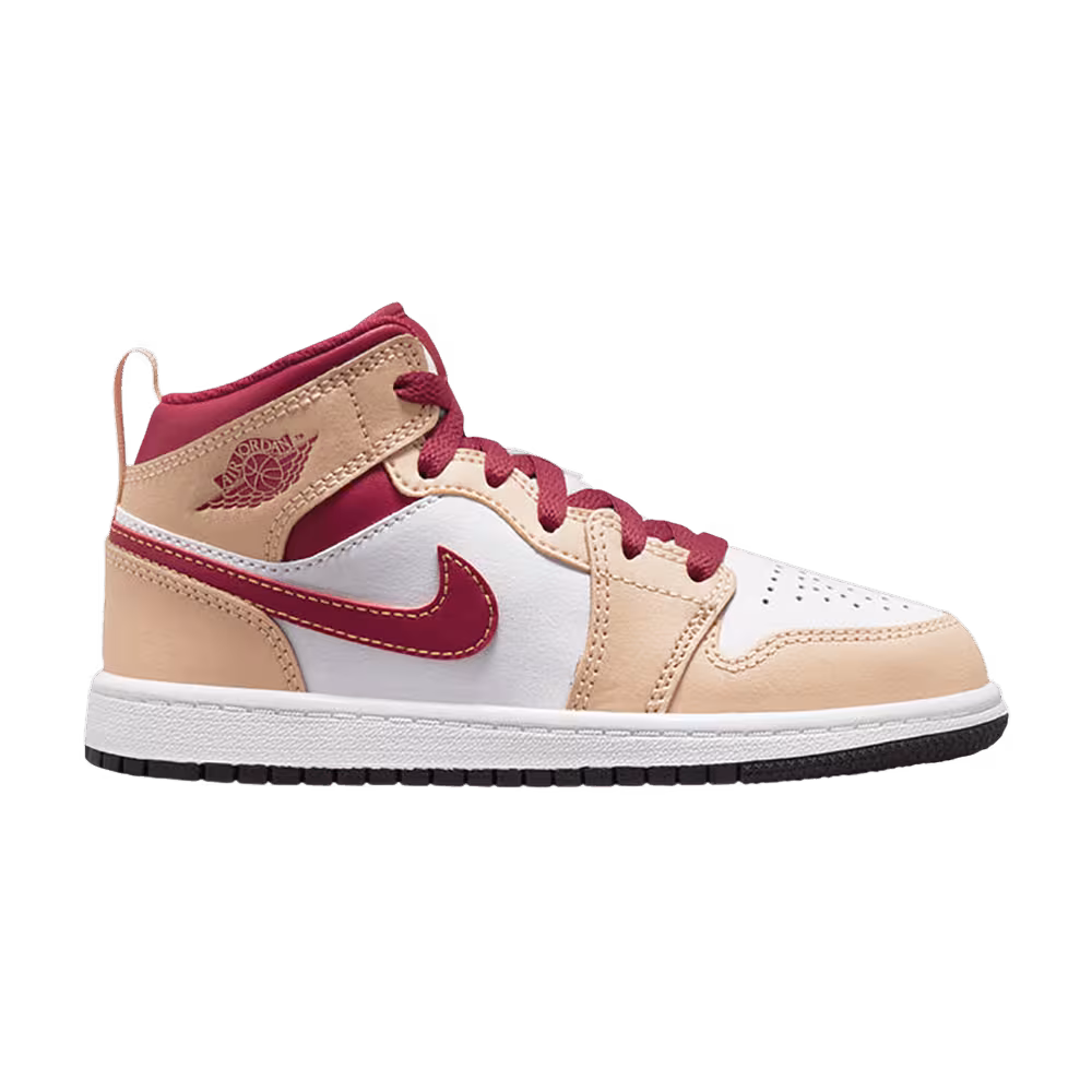 Air Jordan 1 Mid PS Light Curry Cardinal Red