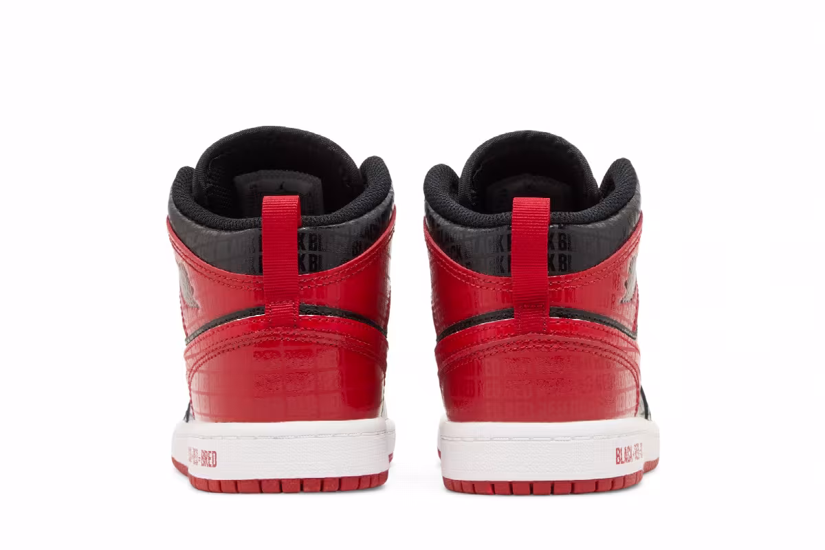 Air Jordan 1 Mid SS PS Black + Red = Bred, view 7