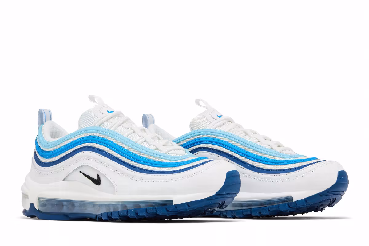 Nike Air Max 97 GS Summit White Court Blue, view 9