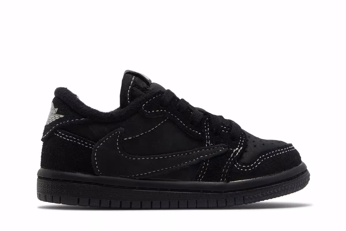 Travis Scott x Air Jordan 1 Low OG SP TD Black Phantom, view 2