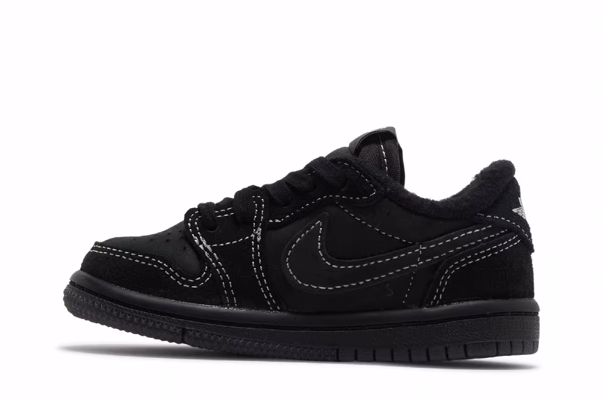 Travis Scott x Air Jordan 1 Low OG SP TD Black Phantom, view 4
