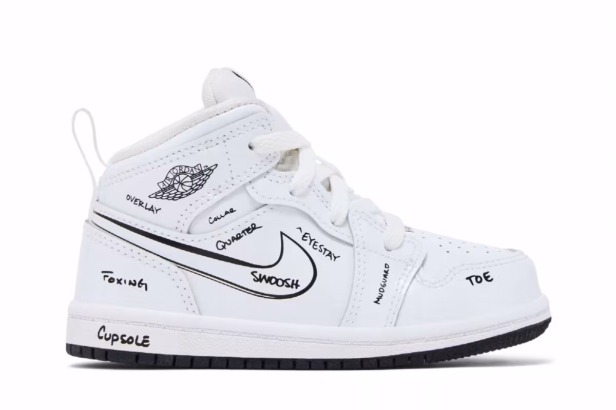 Air Jordan 1 Mid TD Schematic, view 2