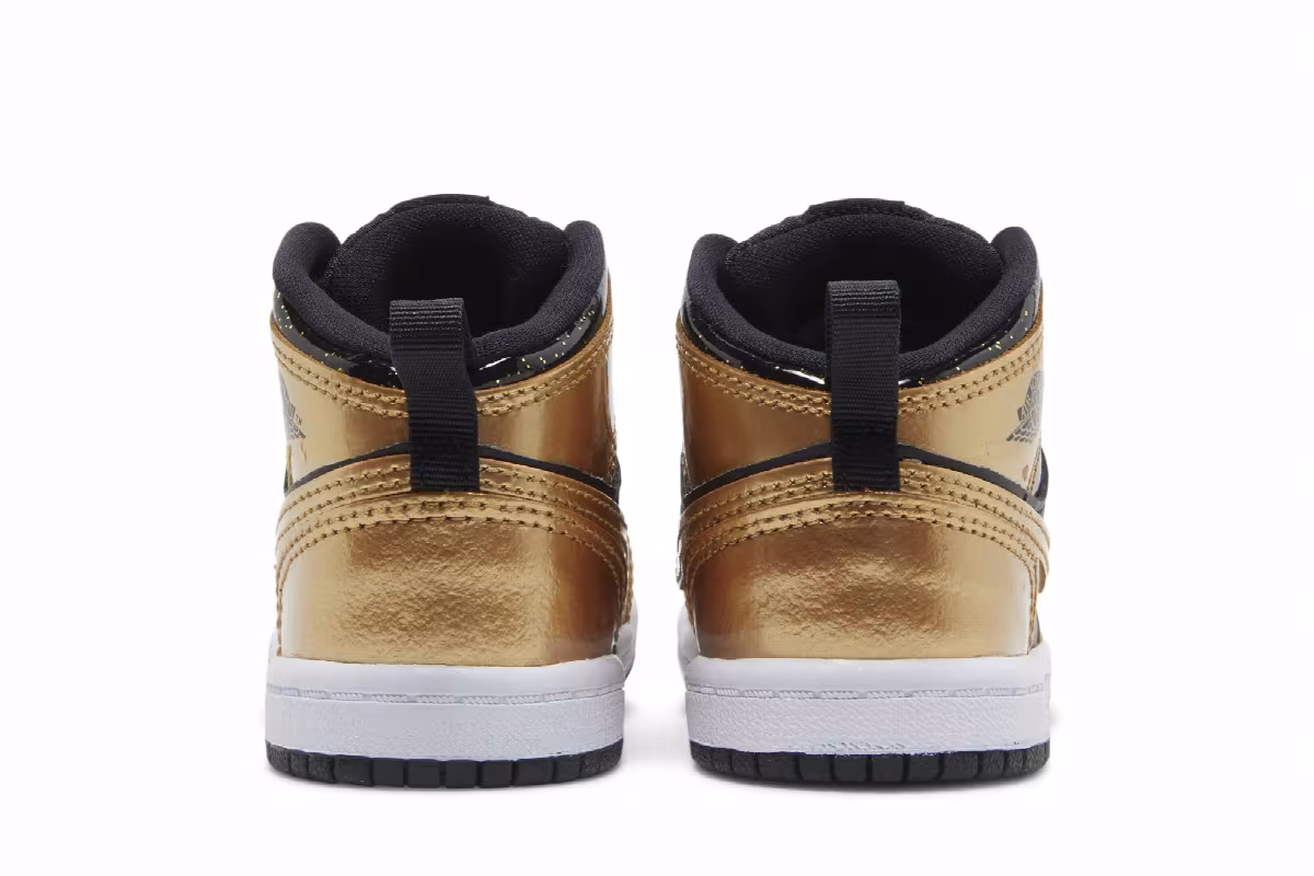 Air Jordan 1 Mid SE TD Metallic Gold Black, view 7