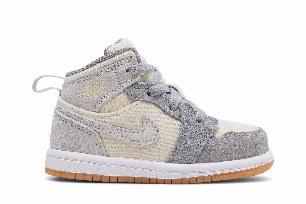 Air Jordan 1 Mid SE TD Coconut Milk Particle Grey, view 2