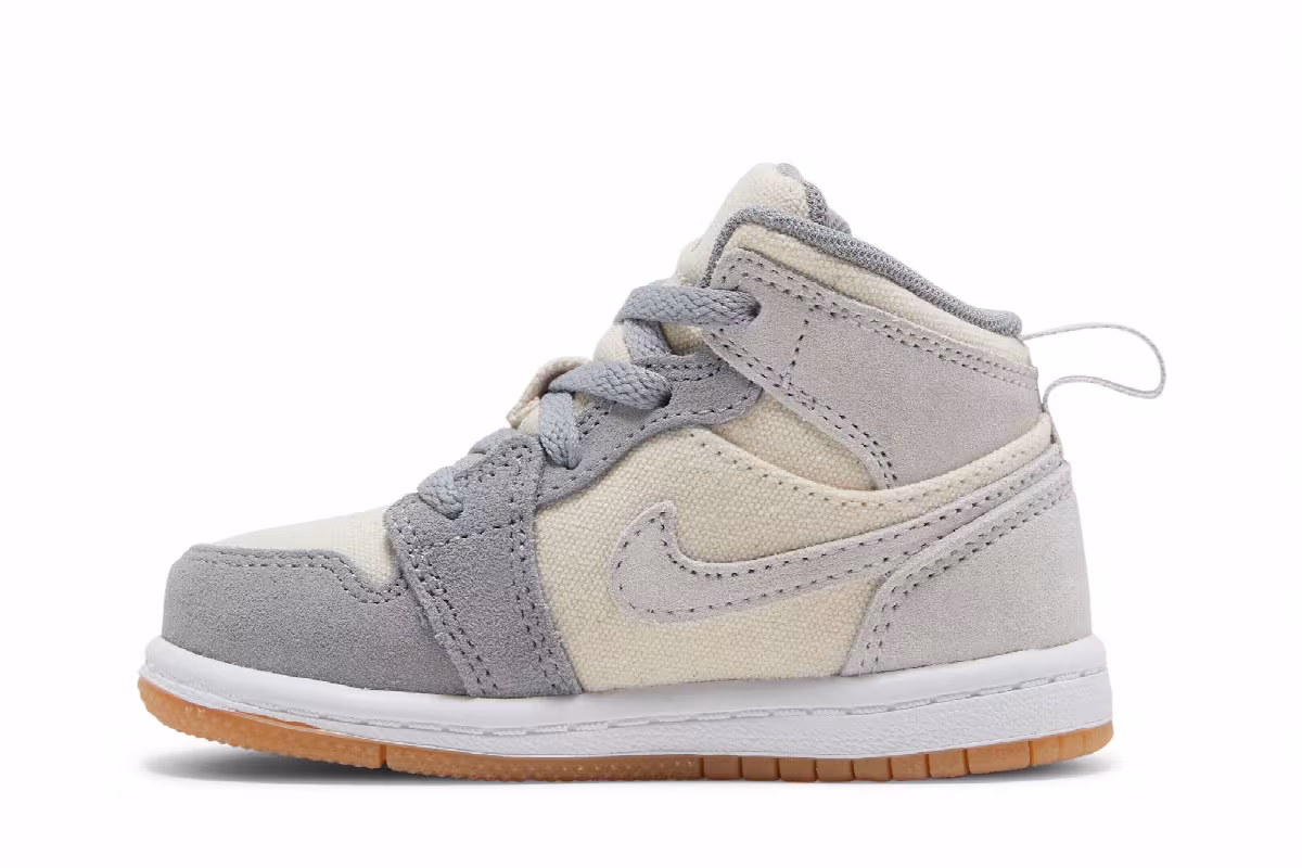 Air Jordan 1 Mid SE TD Coconut Milk Particle Grey, view 4