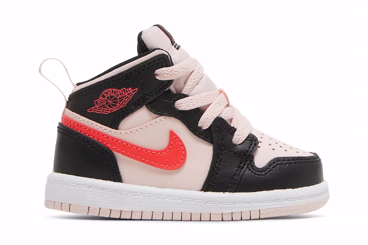 Air Jordan 1 Mid TD Black Pink Crimson, view 2