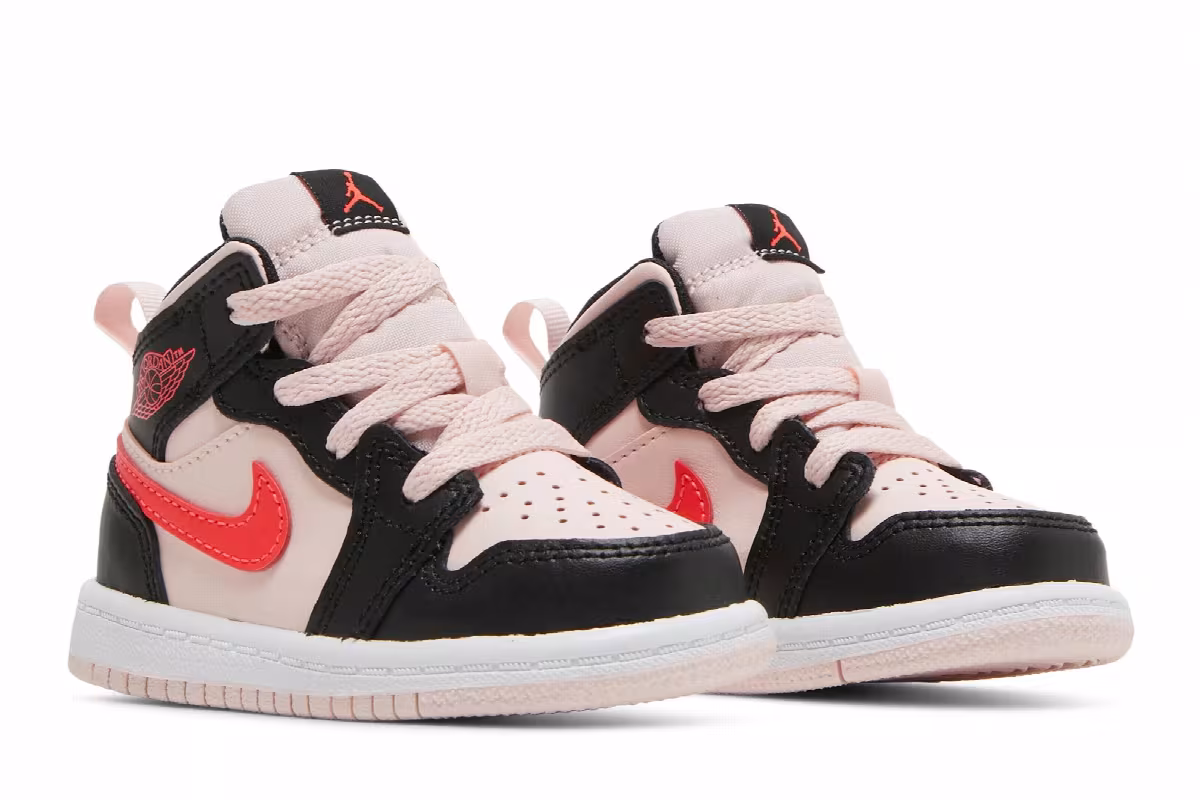 Air Jordan 1 Mid TD Black Pink Crimson, view 9