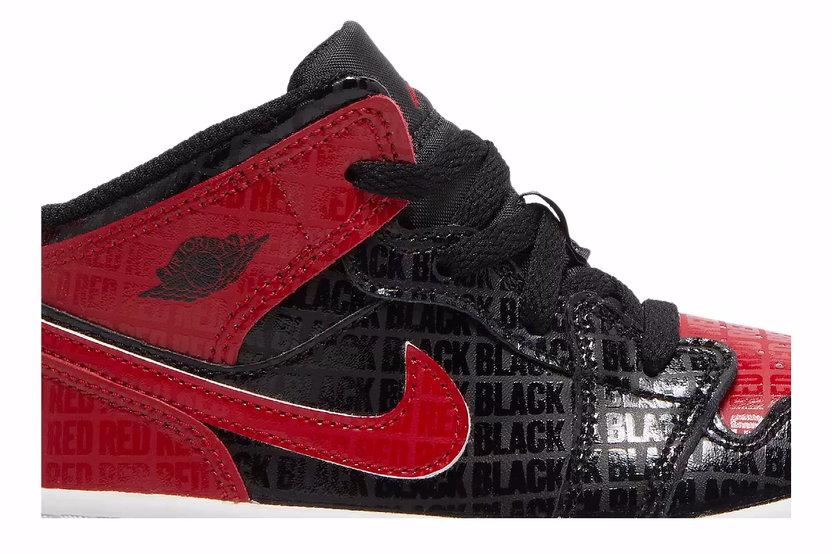 Air Jordan 1 Mid SS TD Black + Red = Bred, view 3