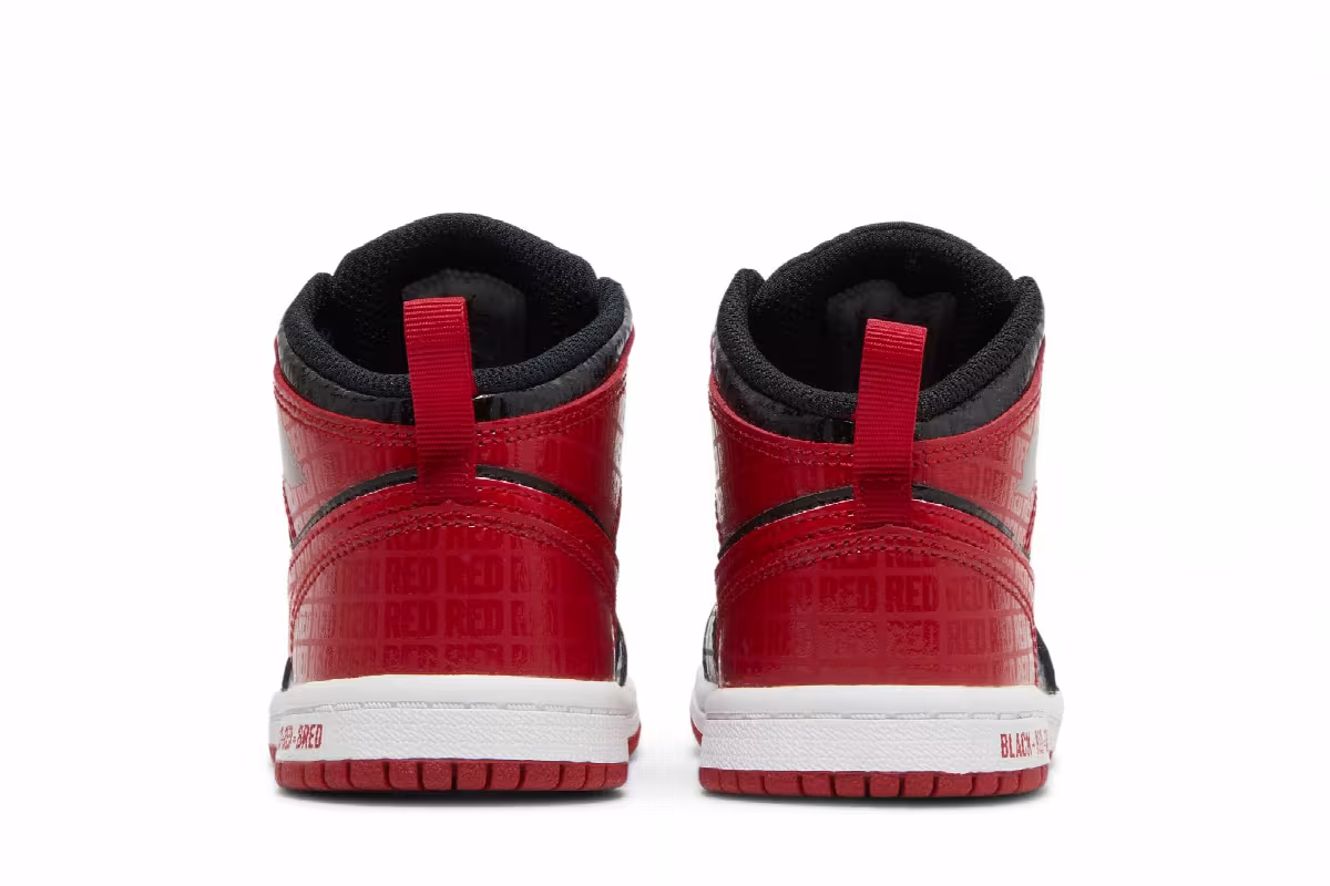 Air Jordan 1 Mid SS TD Black + Red = Bred, view 7