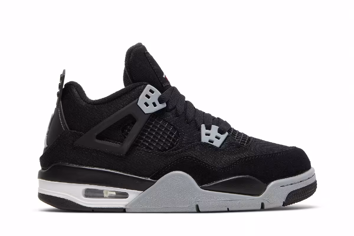 Air Jordan 4 SE GS Black Canvas, view 2