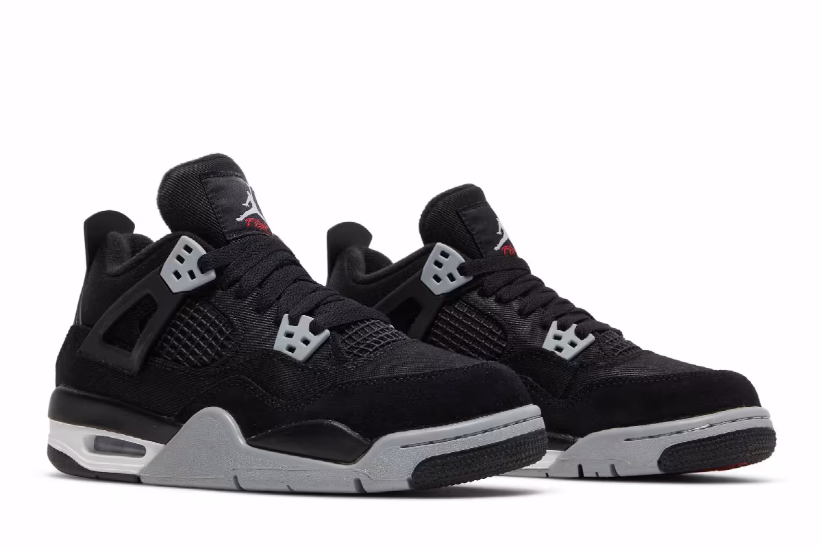 Air Jordan 4 SE GS Black Canvas, view 9