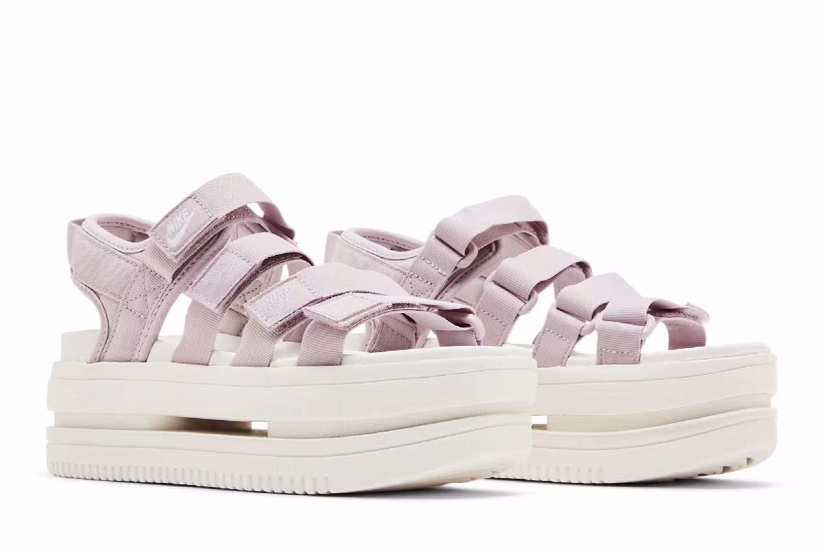 Nike Women's Icon Classic Sandal Platinum Violet, view 9
