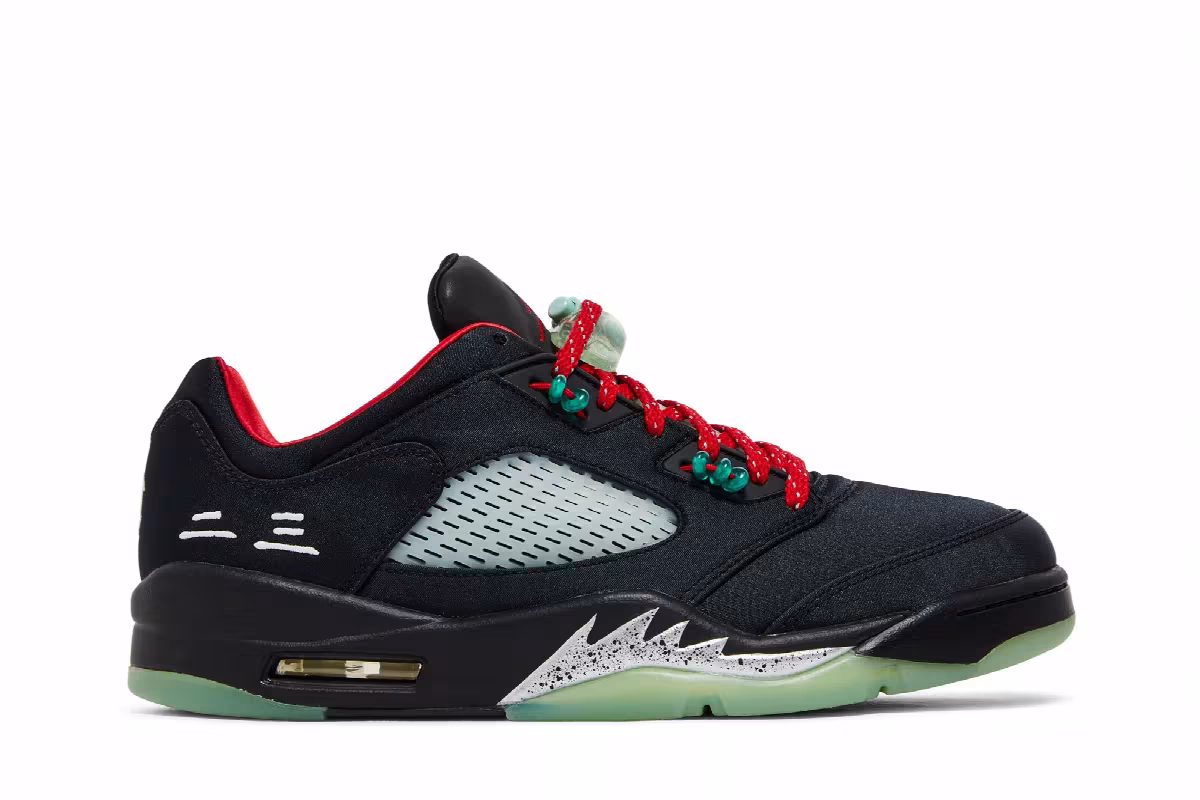 CLOT x Air Jordan 5 Low Jade, view 2