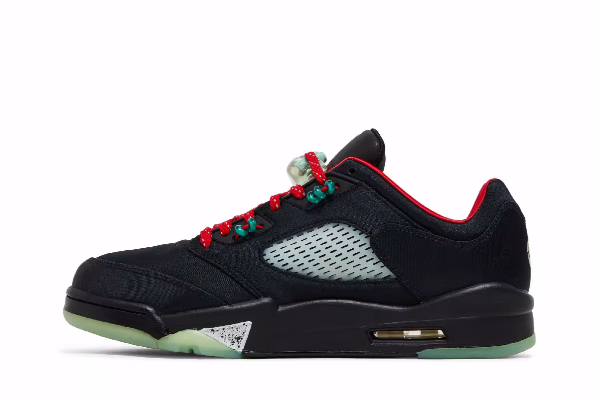 CLOT x Air Jordan 5 Low Jade, view 4