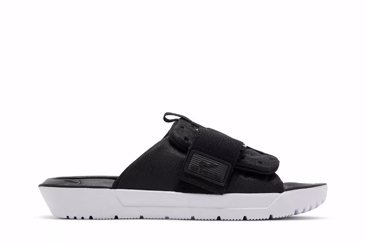 Nike Asuna Slide Black White, view 2
