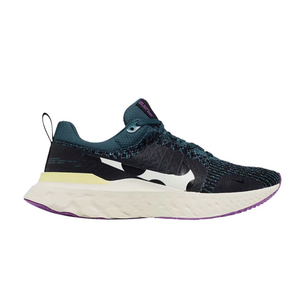 Nike React Infinity Run Flyknit 3 Mineral Teal Polka Dots