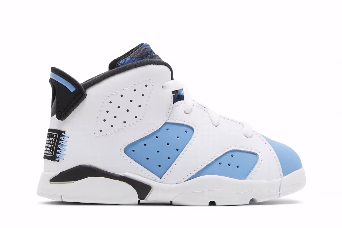 Air Jordan 6 TD UNC Home, view 2