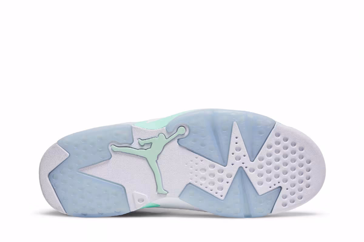 Women's Air Jordan 6 Mint Foam, view 5