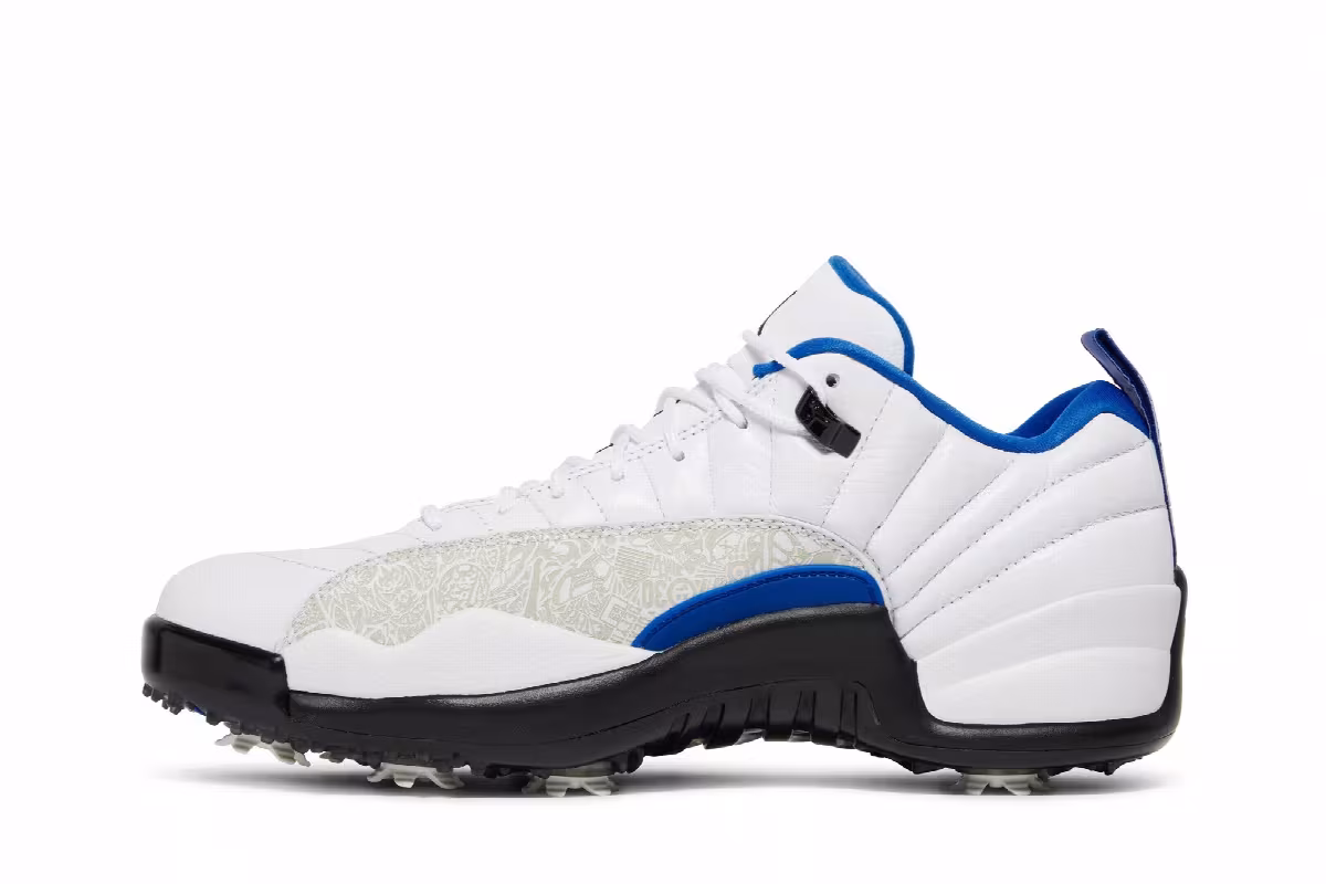 Air Jordan 12 Low Golf White Game Royal, view 4