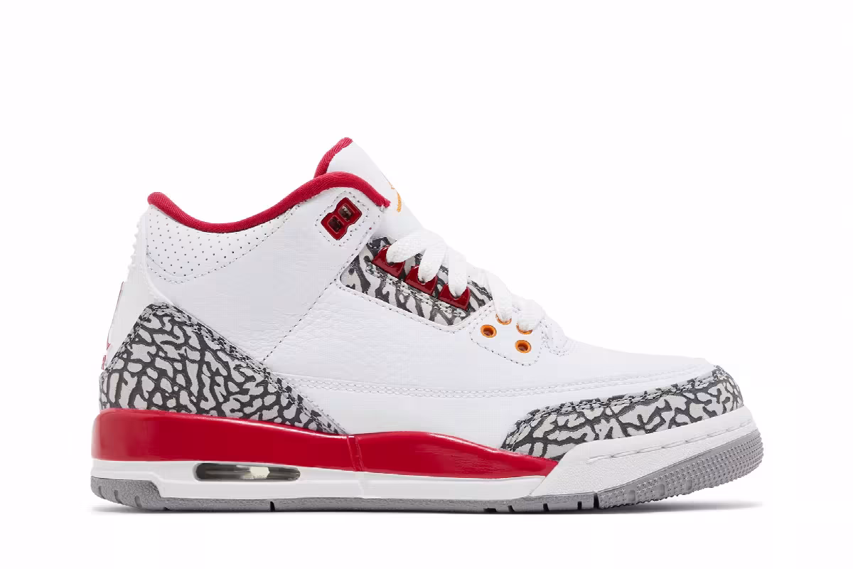 Air Jordan 3 GS Cardinal Red, view 2