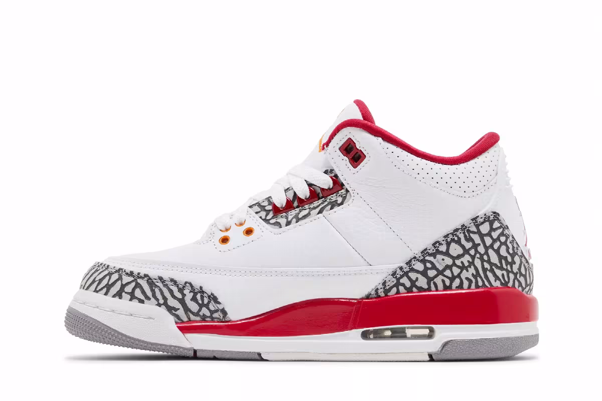 Air Jordan 3 GS Cardinal Red, view 4
